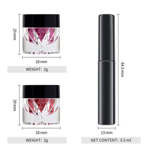 Set de Maquillaje Adhesivo Personalizable MLM para Labios y Sombras de Ojos con Brillo y Destellos para Actuaciones Escénicas, Brillo Labial y Gel Fijador de Labios - Product Image 2