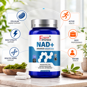 Complément alimentaire NAD Shecome pour lutter contre le vieillissement, soutenir les antioxydants et l'énergie, 120 capsules pour adultes, fabriqué en usine GMP - Product Image 3