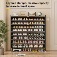 Armoire à chaussures autoportante en acier, plusieurs compartiments, design étanche pour le rangement de chaussures à domicile