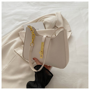 Bolso Bandolera Mediano de PU Ecológico para Hombre con Botón, Color Sólido, Tendencias de Calle Primavera 2025, Correa de Hombro Única, Cierre de Cremallera y Hebilla - Product Image 2