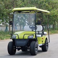 Voiturette de golf électrique 3-4 places économique avec capot avant et tableau de bord personnalisés, voiturettes de golf ODM