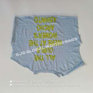 Trapos de algodón de alta absorción de aceite y agua, trapos de camiseta reciclados, 25 kg, para uso industrial y taller. - Product Image 3