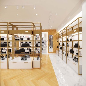 LUX Customizable Store Design Showcase Rack Cabinet Unique Handbag Display Stand From Factory - Product Image 3