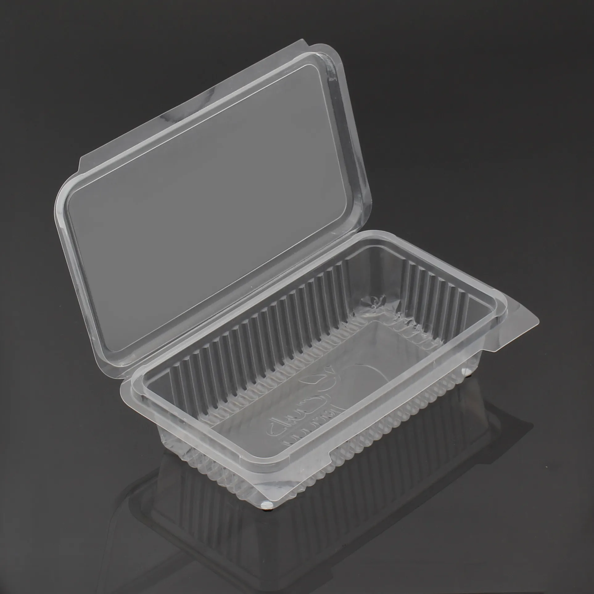Wholesale 350ml Square Disposable Takeaway Food Container Foldable Fruit and Salad Container