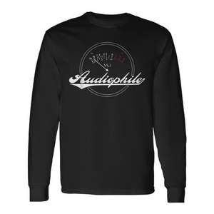 Audiophile Long <b>Sleeve</b> T-Shirt Hi Fi Enthusiast <b>Vinyl</b> Music Fan - Product Image 2
