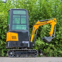 1000kg Excavator Kompak Kecil dengan Sertifikasi CE & EPA HT-10B