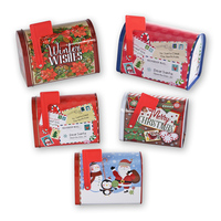 Boîte en métal rectangulaire personnalisée pour cadeau de Noël, en forme de boîte aux lettres avec drapeau rouge, fabriquée en tôle.