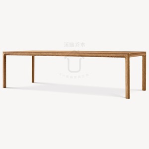 Mesa de comedor de madera maciza vintage americana RH mesa de tablero grande de roble antiguo vintage mesa de comedor rectangular antigua francesa personalizada - Product Image 3