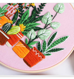 2026 חדש ערכת רקמה עצבית עיצוב חדש ערכת תפר צלב קלה עם מסגרת חישוק לבית - Product Image 5