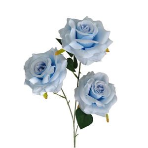 Usine O D <span class=keywords><strong>M</strong></span> 3 Têtes Rose <span class=keywords><strong>Fleurs</strong></span> Rose Artificielle Pour La Décoration De La Maison Pour Le Mariage - Product Image 2