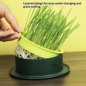 Kit de Cultivo Hidropónico de Hierba para Gatos sin Tierra, con Filtro Extraíble, Fácil Cambio de Agua, Juego de Plástico para Snacks de Gatos en Interiores - Product Image 3