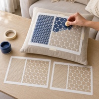 Lot de 3 pochoirs circulaires pour la peinture et la décoration, pochoirs en PET 15x20cm réutilisables pour l'artisanat, modèle 150x200mm