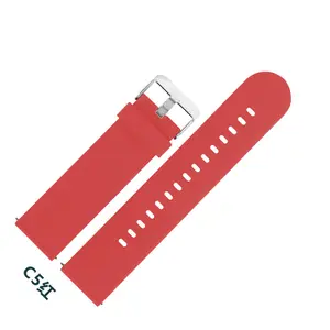 Best Quality Universal Strap 20/22mm Flat Head Silicone Strap Smart Watch Strap Instead