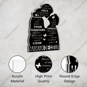 ของขวัญตกแต่งอะคริลิคภาพ<span class=keywords><strong>คน</strong></span>ฝรั่งเศสสั่งทำสำหรับพ่อแม่และพี่น้องของขวัญสำหรับครอบครัว - Product Image 3