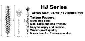 Chest Water Transfer Temporary <b>Tattoo</b> Sticker Waterproof <b>Paper</b> Face Body Art Lasting 2 Weeks for Women - Product Image 2