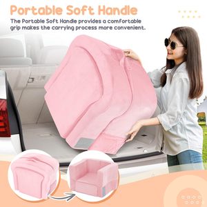 <b>Kids</b> Folding Foam <b>Sofa</b> Bed 20mm Thick Pink Foldable Contemporary Design For Toddlers And Babies - Product Image 5