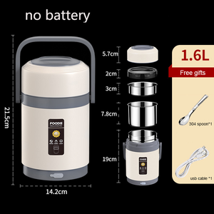 Nouvelle boîte à lunch chauffante électrique USB en acier inoxydable, chauffe-plat, boîte à bento, conteneur alimentaire chaud, boîtes isothermes pour le bureau et l'école - Product Image 6