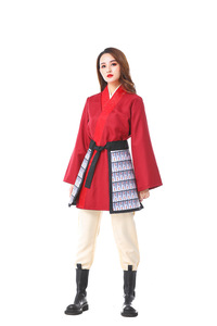 Costume Tradizionale Hanfu Rosso Stile Guerriero per Donna, per Cosplay e Spettacoli Teatrali, in Poliestere, Vendita all'Ingrosso - Product Image 5