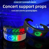Lunettes animées à affichage LED pour Halloween BT APP Commandes Graffiti Animation Lunettes promotionnelles lumineuses à LED polychromes