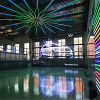 Écran LED transparent d'intérieur P3.91-7.82 à design mince et haute transparence pour affichage de bienvenue dans les centres commerciaux
