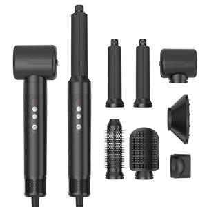 HQ Mixed Proc High Speed Personal Salon Hot Air Brush Electric Curling Wand Volumizer Blow Dryer <b>Set</b> 7 in 1 <b>Set</b> Wrap Air Styler - Product Image 2