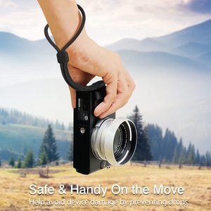 Máy ảnh dây đeo cổ tay phím Keychain dây USB Flash Drive Joy-Con Wallet ID name tag huy hiệu dệt điều chỉnh dây đeo cổ tay điện thoại - Product Image 5