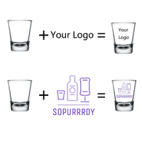 Verres à Shot en Verre Personnalisés avec Logo, en Gros, 1oz 1.5oz, pour Tequila et Whisky, en Vente