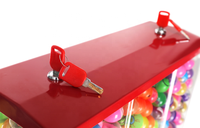 Distributeur automatique de bonbons à trois têtes 3-en-1, modèle 2025, durable, pour bonbons et jouets, avec support, paiement par jeton/pièce, pour enfants