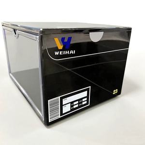 Vitrine de baskets en acrylique noir jais pour Air <span class=keywords><strong>Jordan</strong></span>-vitrine de qualité musée avec éclairage <span class=keywords><strong>LED</strong></span> | OEM - Product Image 6