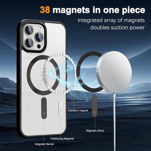 Fundas Magnéticas Delgadas Transparentes de TPU+Acrílico Anti-Rayones y Resistentes a Golpes con Carga Inalámbrica para Teléfonos Móviles 15 Pro 17 Air 16 Promax - Product Image 3
