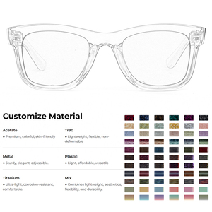 Unisex cổ điển cá nhân kẹo màu phù hợp UV400 bảo vệ hình chữ nhật TR-90 Kính mát - Product Image 4