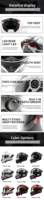 Casque de moto modulaire unisexe DFG, imperméable, certifié DOT, coque en ABS, visière double couche en PC, garantie 1 an, déverrouillage rapide