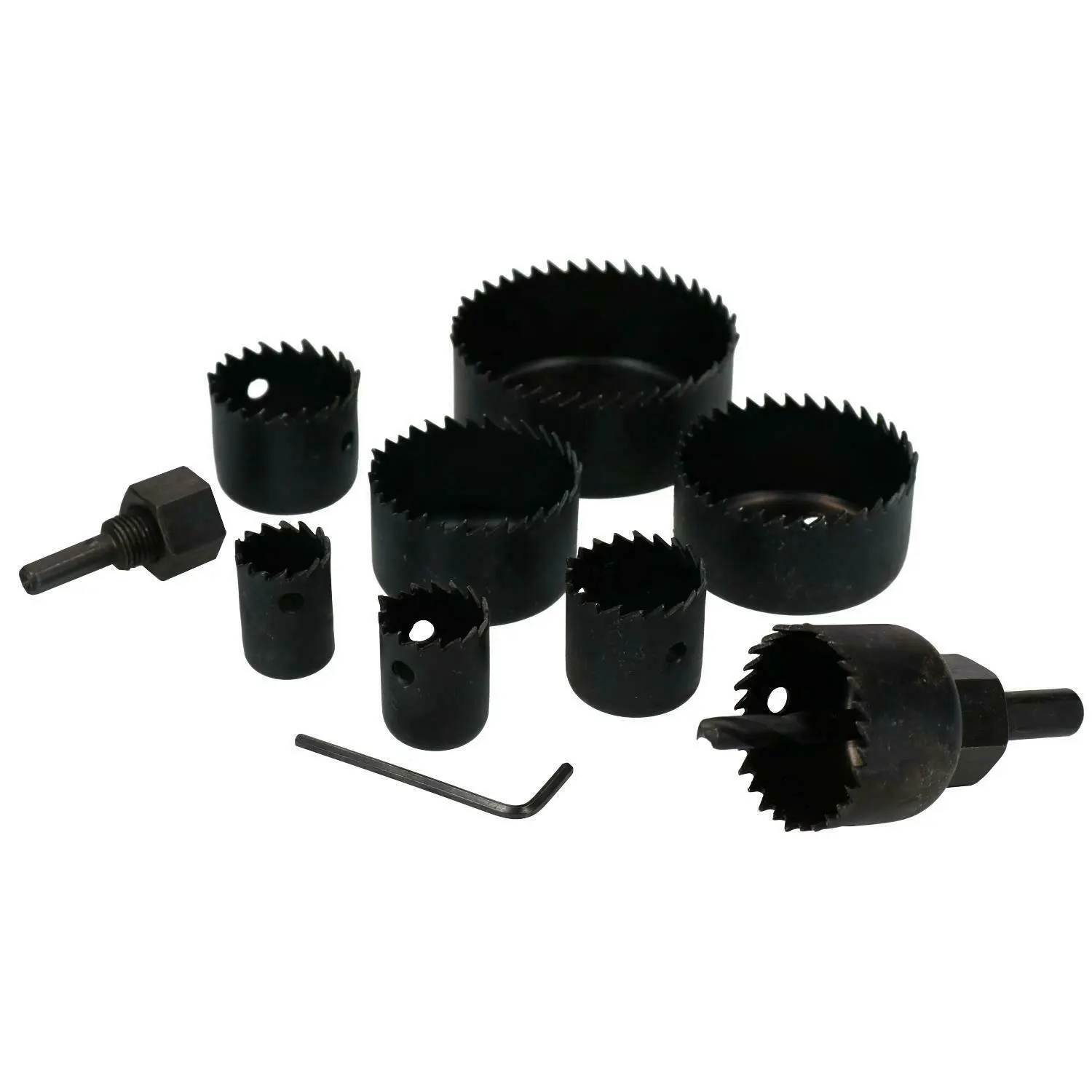 11Pc Hole Saw Set 19-64Mm Carbon Staal Down Licht Decking Licht Plafond Ronde Cirkel Snijden Boor set Met Prieel