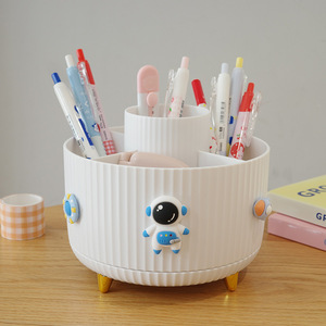 Máy tính để bàn xoay bút conner công suất lớn văn phòng phẩm lưu trữ hộp chàng trai cô gái trẻ em bàn pp tiêm ánh sáng phong cách sang trọng - Product Image 5