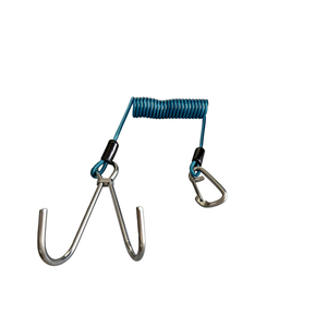 Corda di Sicurezza Elastica <span class=keywords><strong>e</strong></span> Retrattile Anti-Perdita del Produttore - Filo d'Acciaio Rivestito in PU con Doppio Gancio a Molla per Immersioni <span class=keywords><strong>e</strong></span> Utilizzo Subacqueo - Product Image 3