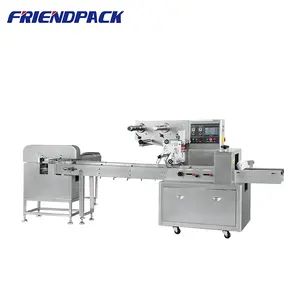 Full Automatic Horizontal Picolé Ice-lolly Travesseiro Tipo Flow Pack Packet Wafer Biscuit Embalagem Embrulho Máquina