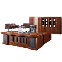 Bureau de direction moderne pliable en bois massif, convertible, extensible et pivotant