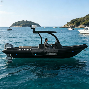 <span class=keywords><strong>Bateau</strong></span> en aluminium noir à coque profonde de 760 cm, certifié CE, idéal pour des aventures familiales sécurisées - Product Image 2
