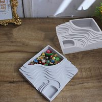14025 Pot de fleur de ciment carré de terrain en terrasse, jardinière en béton, moule en Silicone