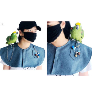 แผ่นรองไหล่ป้องกันรอยขีดข่วนสำหรับนกแก้ว, แผ่นรองไหล่ผ้าเดนิม, แผ่นป้องกันรอยขีดข่วนสำหรับนก, ผ้าคลุมไหล่ป้องกัน - Product Image 4