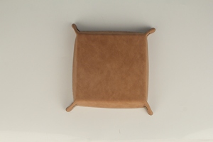 Grande boîte de rangement pliable de clés, en cuir pu, avec bouton métallique, pour hommes - Product Image 5