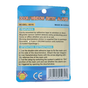 Alarma inalámbrica para puertas y ventanas interiores de alto Decibelio, producto de seguridad y protección antirrobo personalizado de fábrica - Product Image 6
