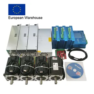 Eu Warehouse 4 Axis 8N.m | 1200oz.in hybrid stepping motor nema 34 closed loop stepper motor with controller cnc kit