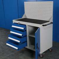 Chariot d'atelier durable pour outils avec armoire en acier SPCC, capacité de charge de 200 kg, taille personnalisable OEM pour mécaniciens