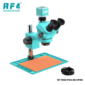 <span class=keywords><strong>Microscope</strong></span> trinoculaire RF4 7-50X RF-7050-PO4-4KC1PRO avec caméra HD 4K, éclairage LED 144, oculaire 10X/22mm, support d'affichage externe <span class=keywords><strong>PBC</strong></span> - Product Image 4