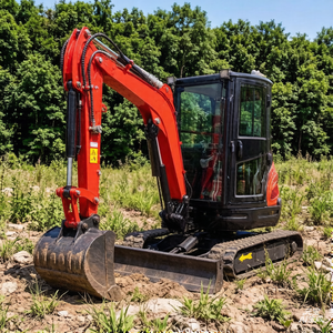 Mini-excavatrice sur chenilles de 2,5 tonnes avec moteur PLC, haute efficacité, godet à pince à attache rapide pour le défrichement de terres agricoles, logo et couleur personnalisables gratuits - Product Image 3