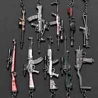 Porte-clés en alliage modèle AK47 Desert Eagle, petit pendentif de 6 cm, accessoire de dessin animé