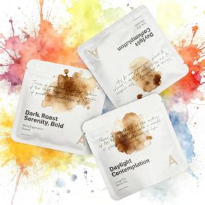 Custom Logo Matte <strong>Black</strong> Aluminum <strong>Small</strong> <strong>Bags</strong> Packaging Sachet for Samples Food Grade Coffee Tea Herbal Snack Mylar Zipper <strong>Bags</strong> - Product Image 1