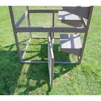 PET Catio Maison pour chat en bois Extérieur 3 étages Enclos pour chat Intérieur Grand parc pour chaton avec hamac et boîte de repos
