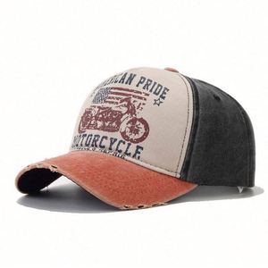 Casquettes de baseball vintage américaines bicolores personnalisables avec logo imprimé, effet vieilli, en coton lavé, vente en gros - Product Image 6